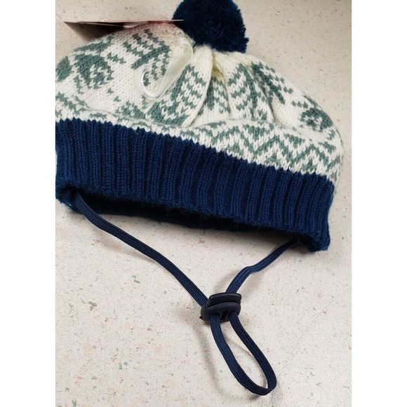 Christmas Dog Hat Blue Pom Pom Adjustable Elastic size Small/Medium - Picture 6 of 10